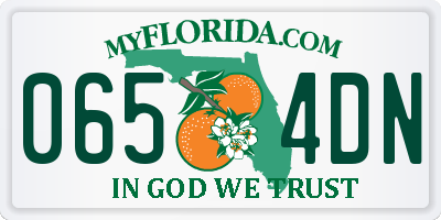 FL license plate 0654DN