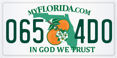 FL license plate 0654DO