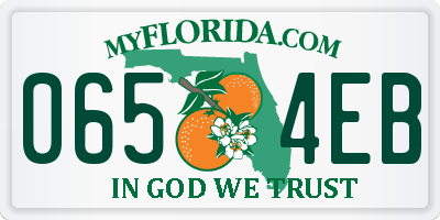 FL license plate 0654EB