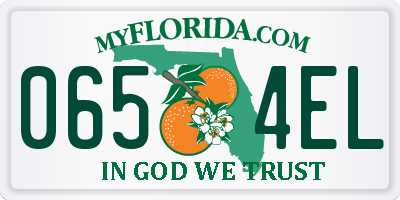 FL license plate 0654EL