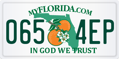 FL license plate 0654EP