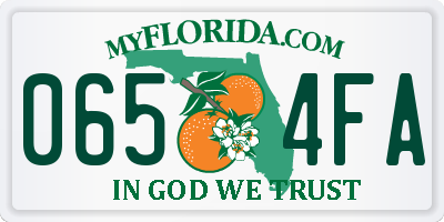 FL license plate 0654FA