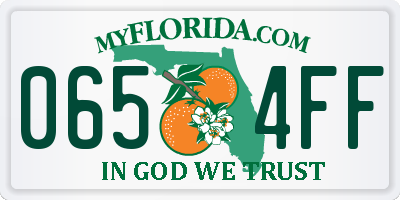 FL license plate 0654FF