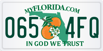 FL license plate 0654FQ