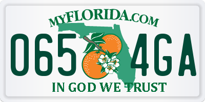 FL license plate 0654GA