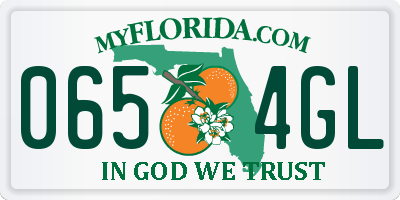 FL license plate 0654GL