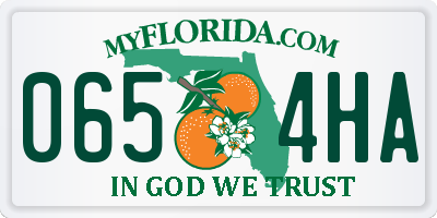 FL license plate 0654HA