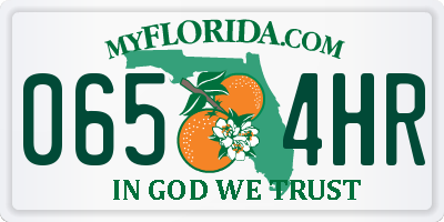 FL license plate 0654HR