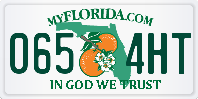 FL license plate 0654HT