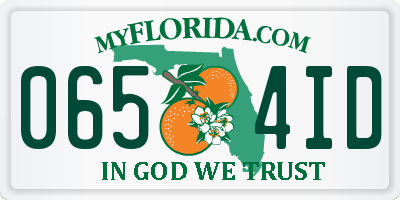 FL license plate 0654ID