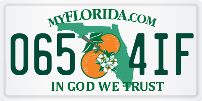 FL license plate 0654IF