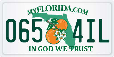 FL license plate 0654IL