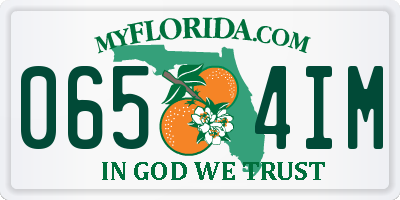 FL license plate 0654IM