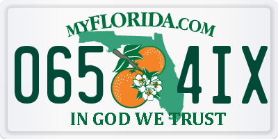 FL license plate 0654IX