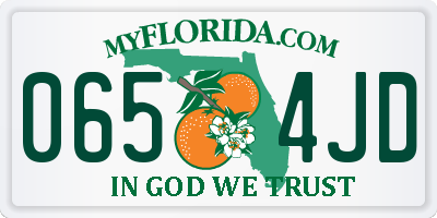 FL license plate 0654JD