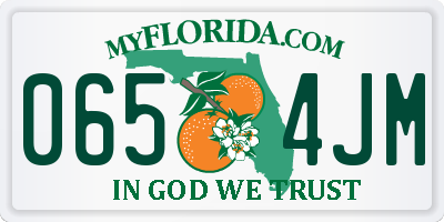 FL license plate 0654JM