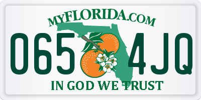 FL license plate 0654JQ