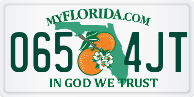 FL license plate 0654JT