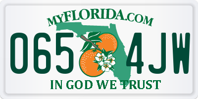 FL license plate 0654JW