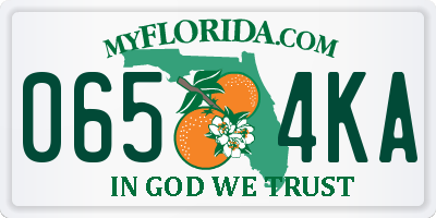 FL license plate 0654KA