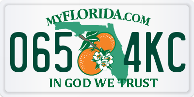 FL license plate 0654KC