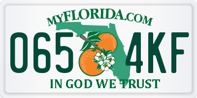 FL license plate 0654KF