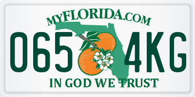FL license plate 0654KG