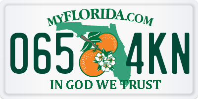 FL license plate 0654KN