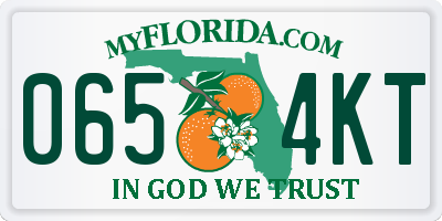 FL license plate 0654KT