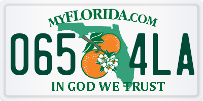 FL license plate 0654LA
