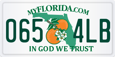 FL license plate 0654LB