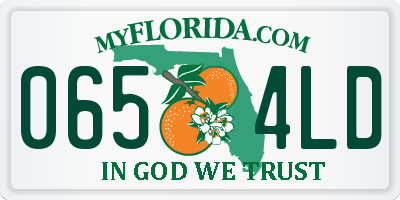 FL license plate 0654LD