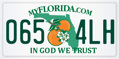 FL license plate 0654LH
