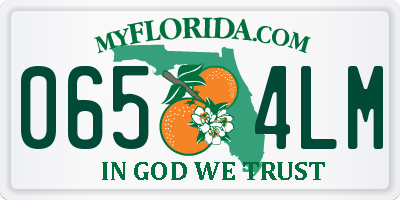FL license plate 0654LM