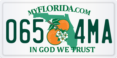 FL license plate 0654MA