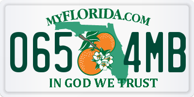 FL license plate 0654MB