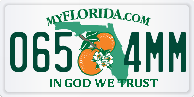 FL license plate 0654MM