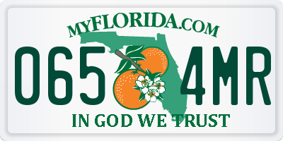 FL license plate 0654MR