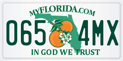 FL license plate 0654MX