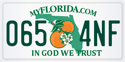 FL license plate 0654NF