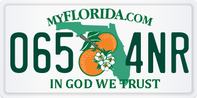 FL license plate 0654NR
