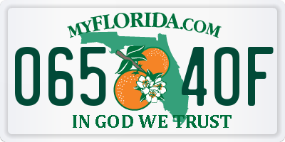 FL license plate 0654OF