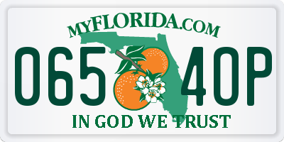 FL license plate 0654OP