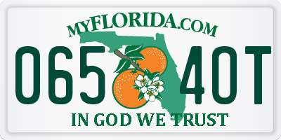 FL license plate 0654OT