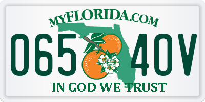 FL license plate 0654OV