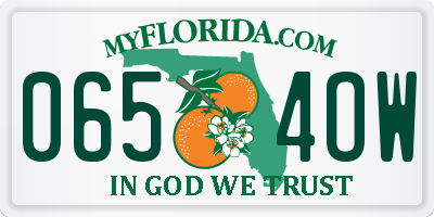 FL license plate 0654OW
