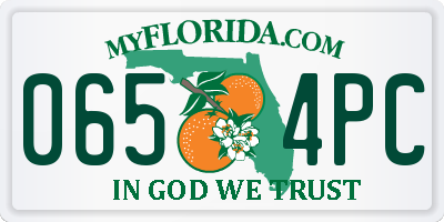 FL license plate 0654PC