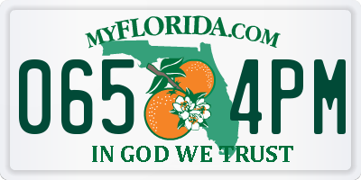 FL license plate 0654PM