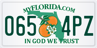 FL license plate 0654PZ