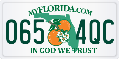 FL license plate 0654QC